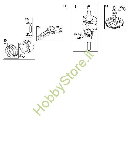 F - GRUPPO ALBERO MOTORE B&S - 44 €¦ 44N677-0017-B5 brand Stihl